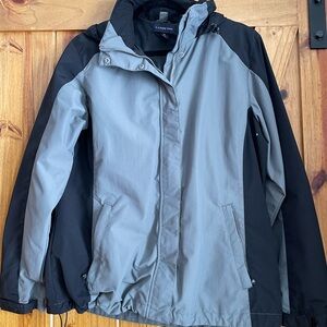 Lands' End Women’s Gray and Black Jacket